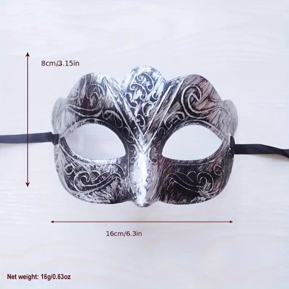 Masquerade Mask Faux Metal Costume Party Unisex Face Role play Cosplay Rave Sexy - Picture 4 of 4